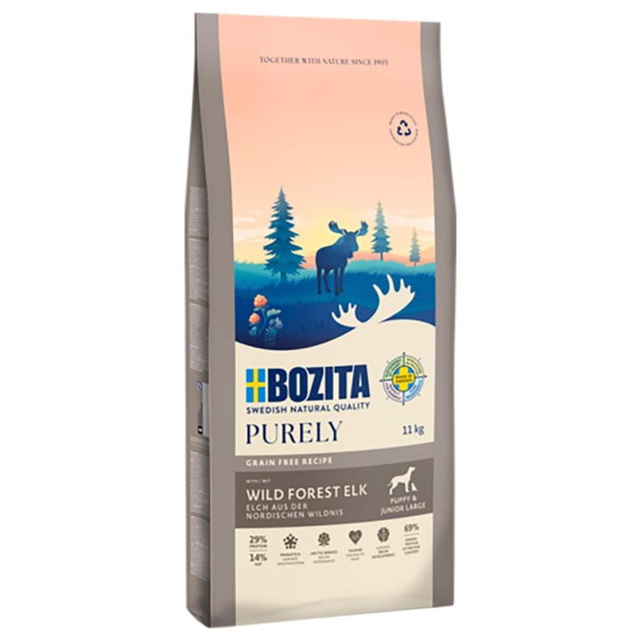 Bozita Dog Purely Grain Free Elch Puppy & Junior Large - 11 kg
