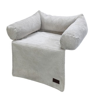 Designed by Lotte Couchkissen Ribbed, hellgrau - ca. L 50 x B 45 x H 13,5 cm