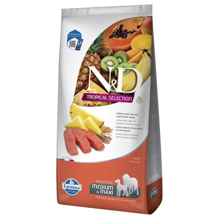 N&D Dog Tropical Selection Adult Medium/Maxi mit Lachs - 10 kg