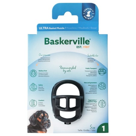 Maulkorb Baskerville Ultra 2.0 - Größe 1, z.B. Yorkshire Terrier, Malteser