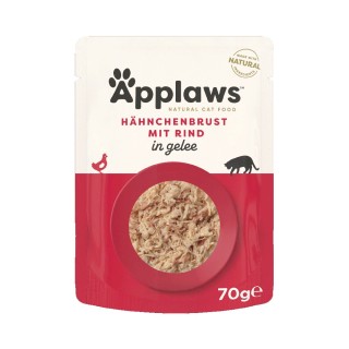 Applaws Pouch in Jelly 16 x 70 g - Huhn mit Rind