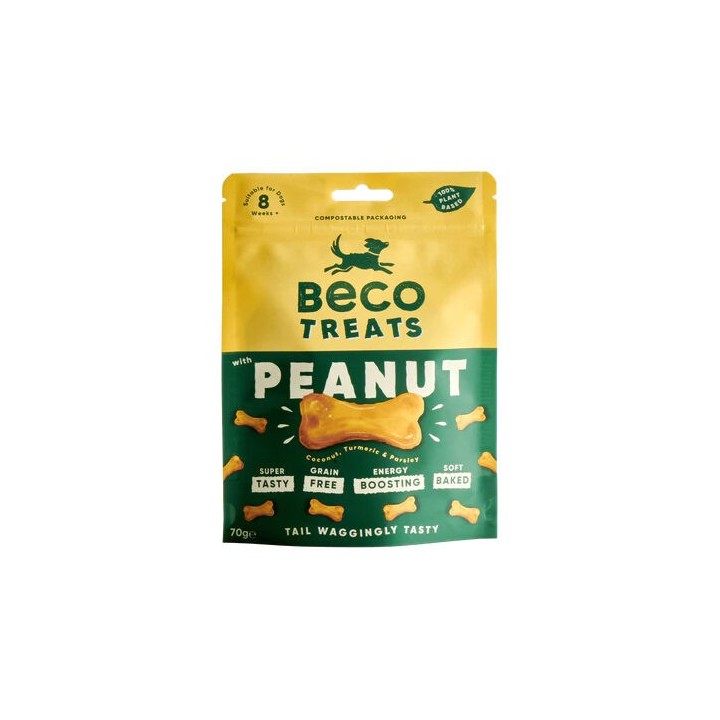 Beco Treats - Erdnuss mit Kokosnuss & Kurkuma - 70 g