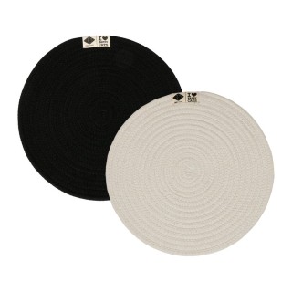 D&D Jill Untersetzer - 40 x 40 x 0,8 cm - Schwarz