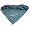 Schecker - Bestickte Mikrofaserdecke Premium [Marineblau - Sterne mit Name]