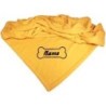 Schecker - Bestickte Mikrofaserdecke Premium [Goldgelb - Knochen mit Name]