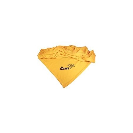 Schecker - Bestickte Mikrofaserdecke Premium [Goldgelb - Sterne mit Name]