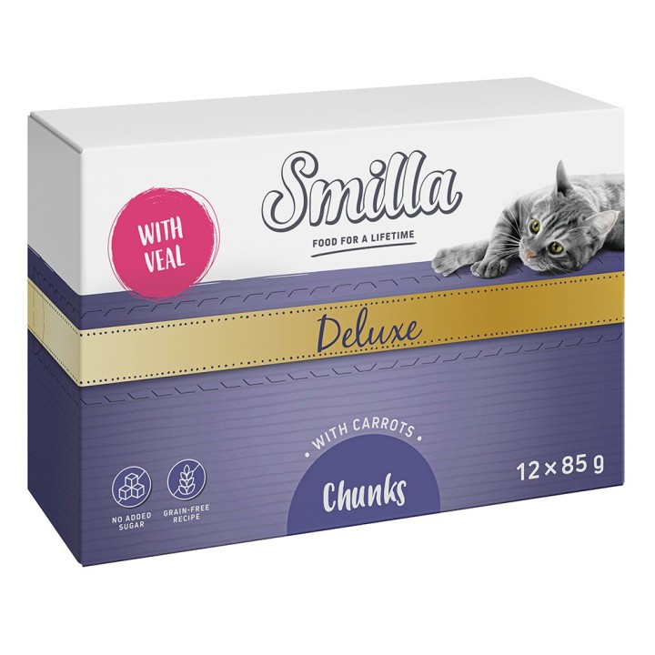 Smilla Deluxe Häppchen 12 x 85 g - mit Kalb und Karotten