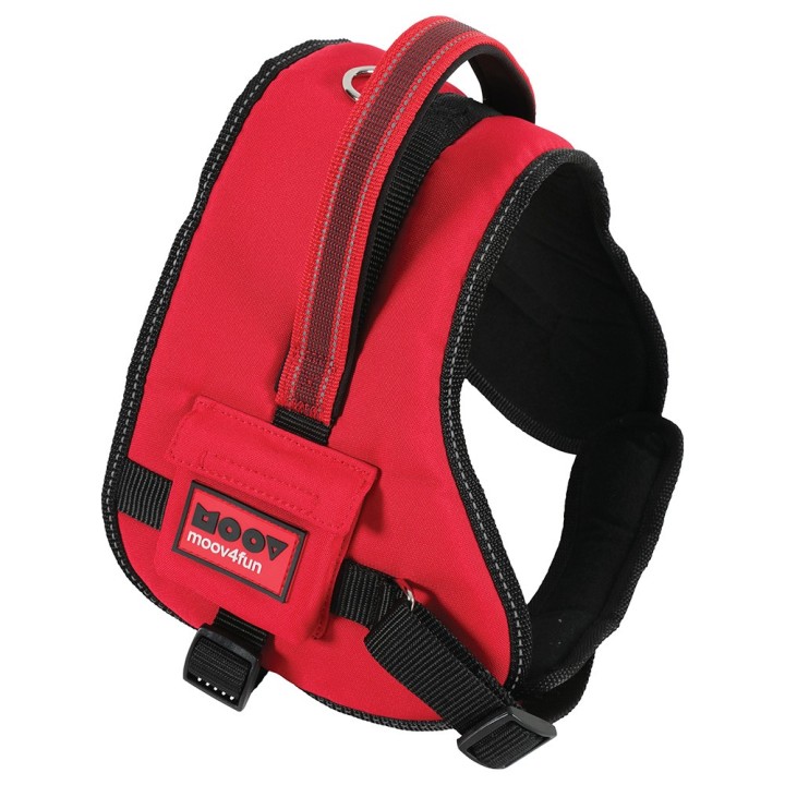 Zolux Moov Comfort Verstellbares Hundegeschirr, rot - Größe XL: 76 - 96 cm Brustumfang