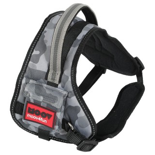 Zolux Moov Verstellbares Hundegeschirr, Camouflage Grau - Größe XXL: 81 - 110 cm Brustumfang