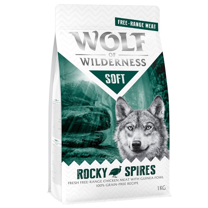 Wolf of Wilderness "Soft - Rocky Spires" Freiland-Huhn & Perlhuhn - getreidefrei - 1 kg