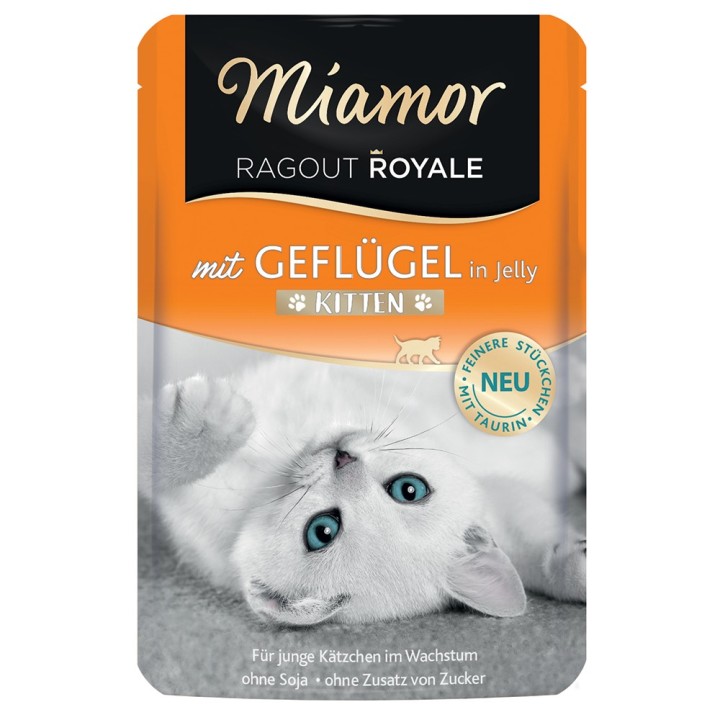Sparpaket Miamor Ragout Royale Jelly Kitten 22 x 100 g - Geflügel
