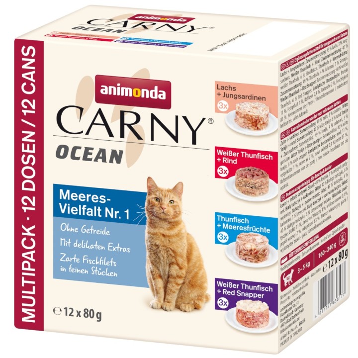 Sparpaket animonda Carny Ocean 24 x 80 g - Ocean Mixpaket 1 (4 Sorten)