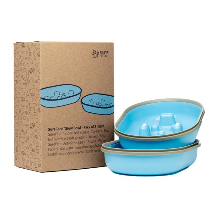 SureFeed Anti-Schling-Schale - Blau - 2 Stück