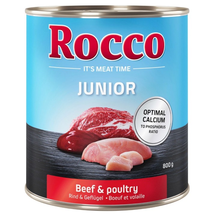 Rocco Junior 6 x 400 / 800 g 6 x 800 g:  Geflügel mit Rind