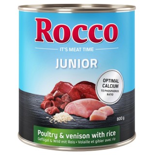 Rocco Junior 6 x 400 / 800 g 6 x 800 g: Geflügel mit Wild und Reis