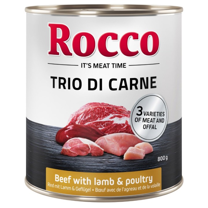 Rocco Classic Trio di Carne - 6 x 400 / 800 g 6 x 800 g: Rind, Lamm & Geflügel