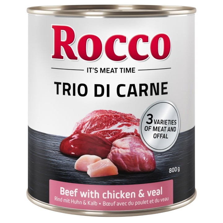 Rocco Classic Trio di Carne - 6 x 400 / 800 g 6 x 800 g: Rind, Huhn & Kalb