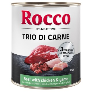 Rocco Classic Trio di Carne - 6 x 400 / 800 g 6 x 800 g: Rind, Huhn & Wild