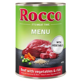 Top-Angebot Rocco Menü 24 x 400 g / 800 g  - 24 x 400g: Rind, Gemüse & Reis