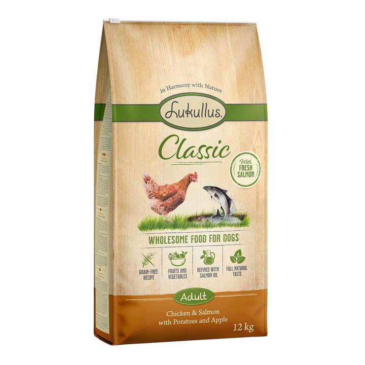 Lukullus Classic Junior Huhn & Lachs (getreidefrei) - 12 kg