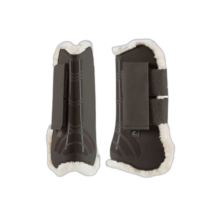 Offene Vorderbeingamaschen Sehnenschutz mit Fellimitat-Futter Horze Caliber