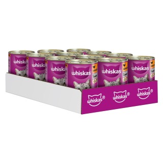 Whiskas Nassfutter 1+ Dosen 12 x 400 g - Geflügel in Terrine
