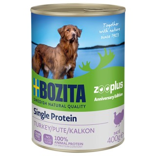Bozita Single Protein Paté zooplus Anniversary Edition 6 x 400 g - mit Pute