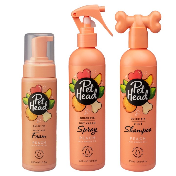 Pet Head Quick Fix - Set 3-teilig (Foam, Shampoo, Spray)
