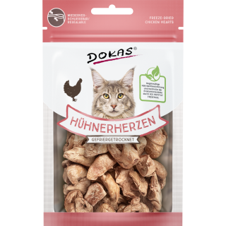 Dokas Hühnerherzen gefriergetrocknet für Katzen - 15 g