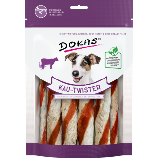 Dokas Kau-Twister mit Rinderhaut und Ente - 200 g