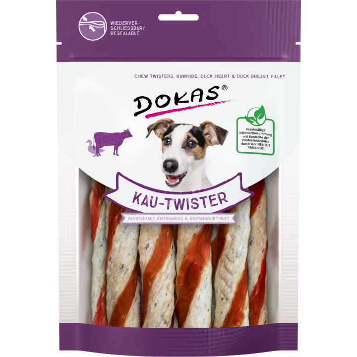 Dokas Kau-Twister mit Rinderhaut und Ente - 200 g