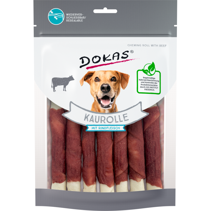 Dokas Kaurolle mit Rindfleisch für Hunde - 190 g