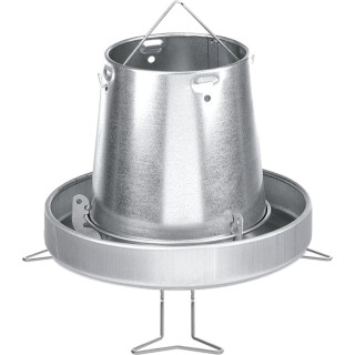 Duvoplus Galvanisierter Hühnerfutternapf mit Füßen - 5 kg
