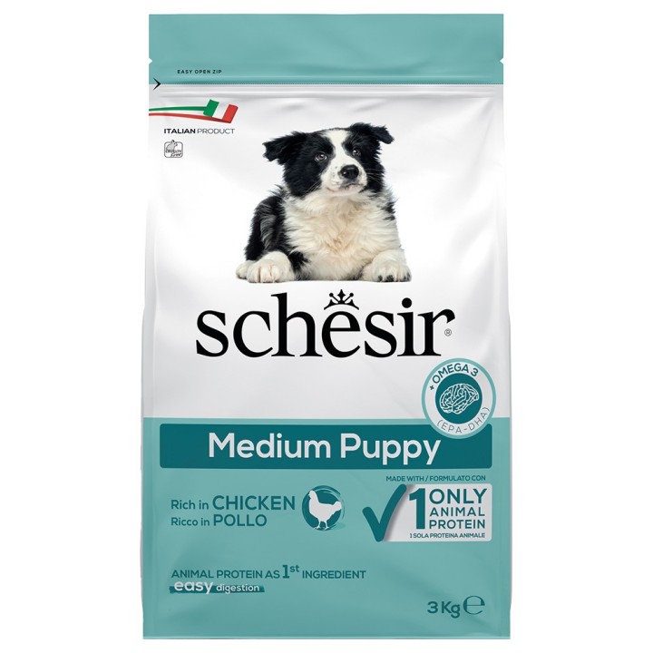 Schesir Dog Dry Medium Puppy mit Huhn - 3 kg
