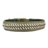 Trendfährte Hundehalsband BioThane® [XXL: 53-60 cm x 43 mm - Oliv/Beige]