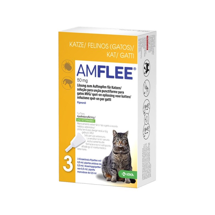 Amflee Spot-on Katze - 2 x 3 Pipetten