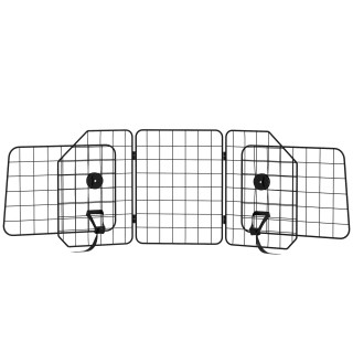 PawHut Hundeschutzgitter Auto Universal Kofferraumgitter verstellbar 93-150 cm aus Stahl in Schwarz, Trenngitter für Hunde
