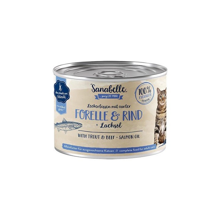 Sanabelle Adult Nassfutter mit Forelle & Rind - 6 x 400 g
