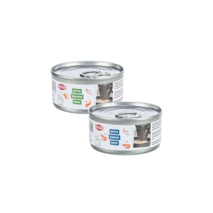 Trixie Kittis Soup - Huhn und Lachs - 4 x 80 g