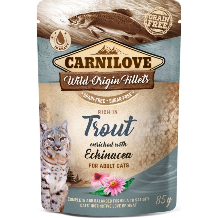 Carnilove Wild-Origin Fillets 'Rich in Trout' - Adult Cats - 85 g