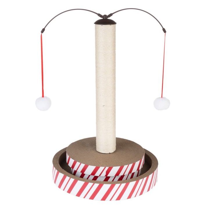 TIAKI 4-in-1 Multitoy Kratzstamm für Katzen - L 40 x B 40 x H 62 cm