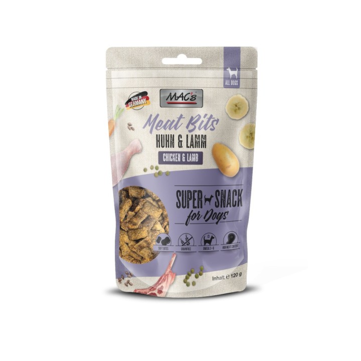 MAC´s Dog Meat Bits - Huhn & Lamm (6 x 120 g)