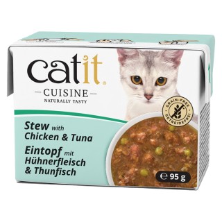 Catit Cuisine Eintopf 12 x 95 g - Huhn mit Thunfisch