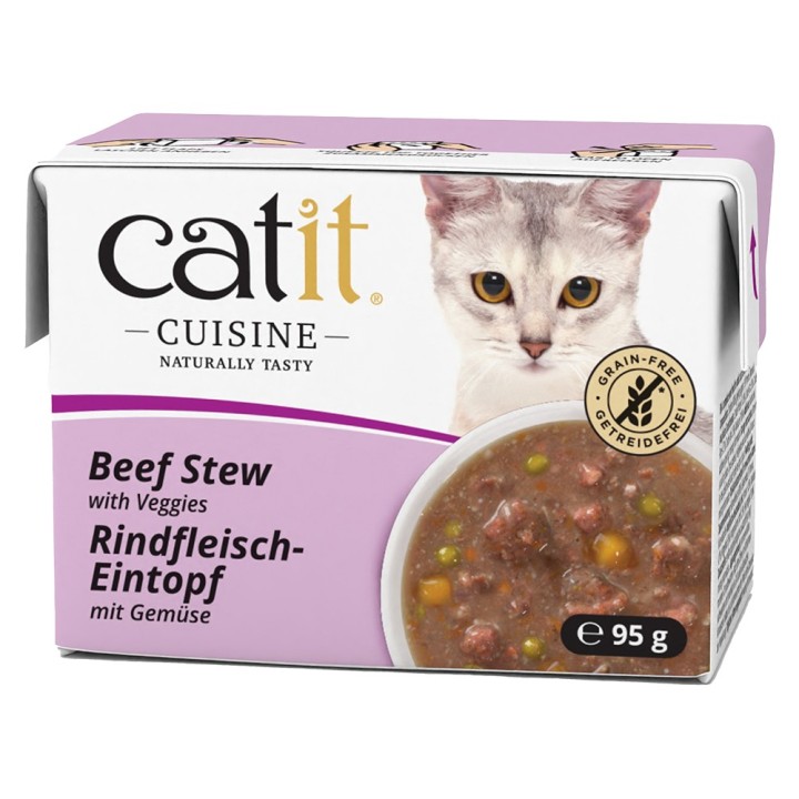 Catit Cuisine Eintopf 12 x 95 g - Rind mit Gemüse