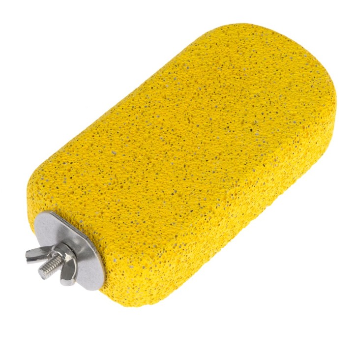 TIAKI Vogelsitzstange breit aus Bims - L 13,5 x B 7 x H 2,8 cm