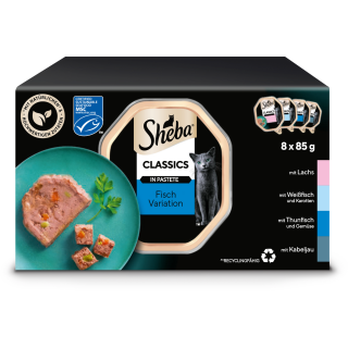 Sheba Classics in Pastete Fisch Variation 8x85g - 680 g