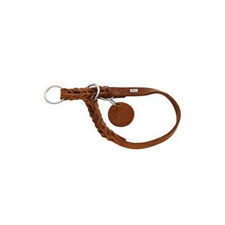 Schecker - Hunter Solid Education Halsband, Farbe: Cognac [40 - 45 cm / 18 mm]