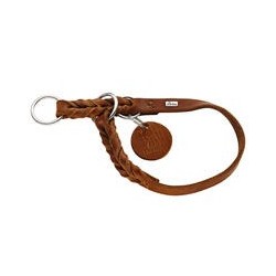 Schecker - Hunter Solid Education Halsband, Farbe: Cognac [40 - 45 cm / 18 mm]