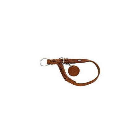 Schecker - Hunter Solid Education Halsband, Farbe: Cognac [40 - 45 cm / 18 mm]