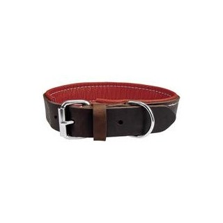 Schecker - Schecker Hunde-Halsband "Moorfeuer", Farbe: braun-feuerrot [40 cm lang x 20 mm breit]